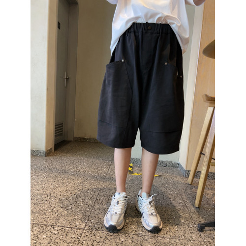 男童短褲夏薄款童裝親子裝兒童復古五分褲大童男孩洋氣運動休閒褲