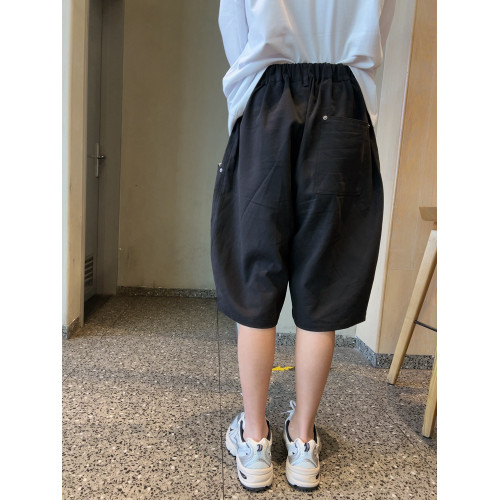 男童短褲夏薄款童裝親子裝兒童復古五分褲大童男孩洋氣運動休閒褲