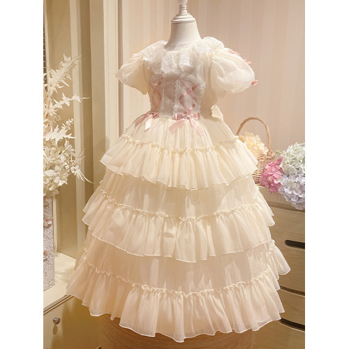 洛麗塔女童公主裙連衣裙兒童洋氣生日禮服裙女寶好看童裝裙子衣服