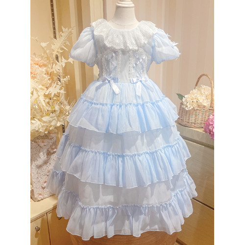 洛麗塔女童公主裙連衣裙兒童洋氣生日禮服裙女寶好看童裝裙子衣服