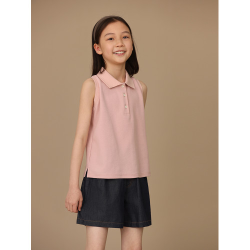 哈齒童裝夏季薄女童牛仔短褲純棉中褲休閒百搭濶腿褲女大童五分褲