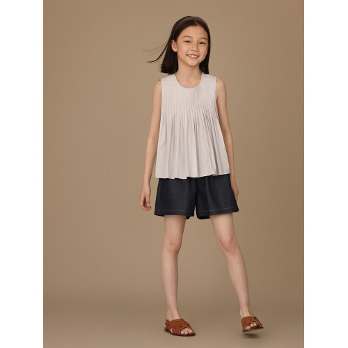 哈齒童裝夏季薄女童牛仔短褲純棉中褲休閒百搭濶腿褲女大童五分褲