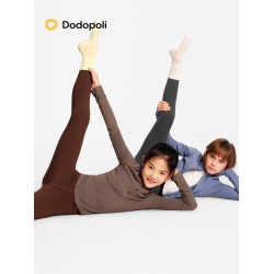Dodopoli Versatile女童裸感瑜伽褲排汗透氣打底鯊魚褲運動緊身褲
