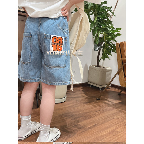 波拉bora韓國童裝女童牛仔褲夏季新款2025兒童五分褲中大童褲子