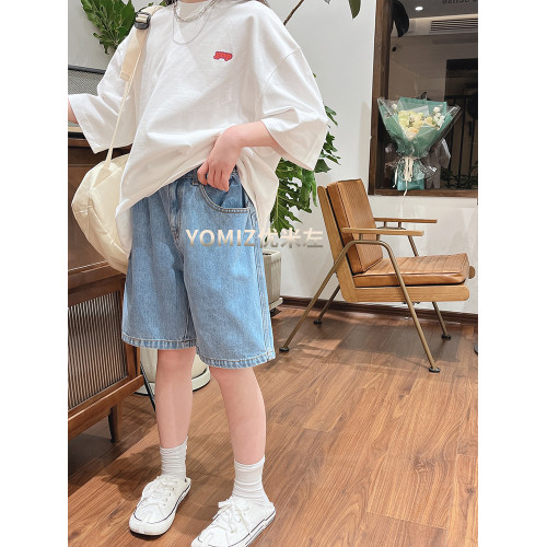 波拉bora韓國童裝女童牛仔褲夏季新款2025兒童五分褲中大童褲子