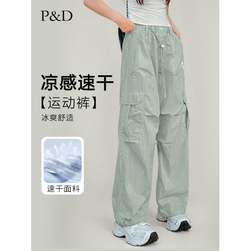 【品牌】女童工裝褲夏季2025新款青少年時尚女大童設計感休閒褲子