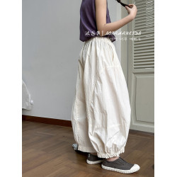 波拉韓兒童夏季休閒褲女童薄款哈倫褲2025中大童寬松老爹褲長褲子