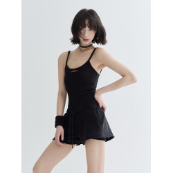 萬有引力博物館吊帶背心連體衣女夏2025新款莫代爾緊身純色內搭K