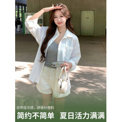 2025防曬衣女防紫外線寬松襯衫新款夏季輕薄冰絲戶外開衫外套