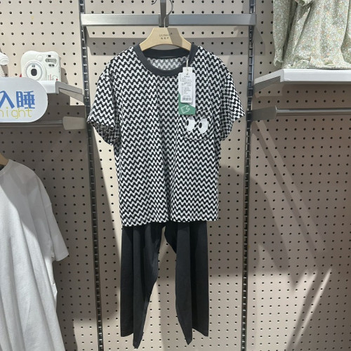 粒粒仔兒童家居服成人親子裝睡衣套裝睡裙莫代爾薄透氣均衡短