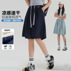 女童短褲外穿夏薄款2025新款洋氣初中生女孩冰絲五分褲女大童褲子