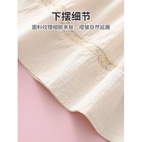 女童無袖娃娃衫夏季薄款2025新款韓版兒童洋氣女孩中大童寬松上衣