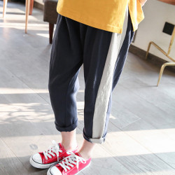 女童休閒褲子夏裝2025新款韓版中大童洋氣寬松運動褲長褲親子裝潮