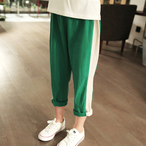 女童休閒褲子夏裝2025新款韓版中大童洋氣寬松運動褲長褲親子裝潮