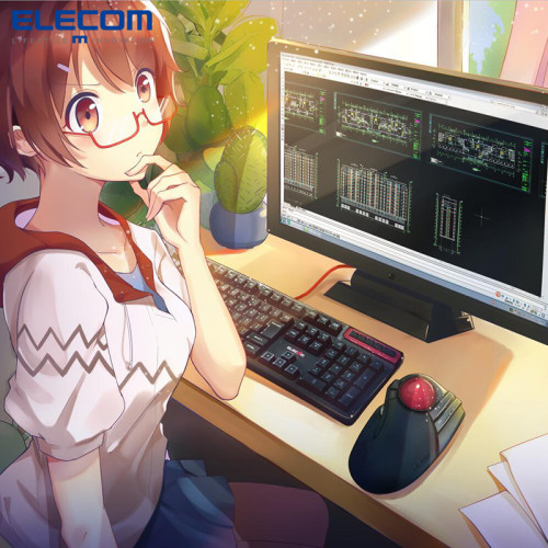 ELECOM 軌跡球滑鼠CAD專業繪圖畫圖無線滑鼠2D/3D設計繪圖辦公