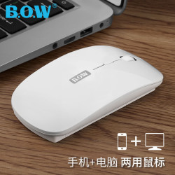 BOW 雙模無線雙藍牙滑鼠4.0充電筆電辦公安卓 ios13系統