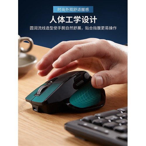 日本SANWA無線滑鼠藍牙雙模一鍵返迴桌面充電靜音自定義顯屏商務