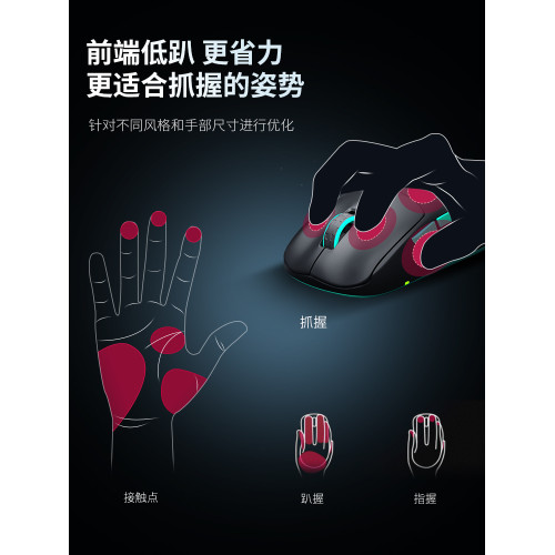 CHERRY櫻桃M68/M64無線電競遊戯滑鼠53g輕量化人體工學滑鼠低延遲