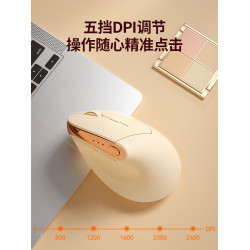 BOW 人體工學雙模無線垂直滑鼠藍牙靜音筆電可充電女生滑鼠通用
