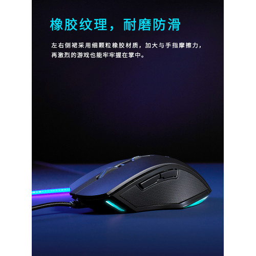 Rapoo雷柏V20S/V20PRO滑鼠有線辦公專業電競遊戯吃雞帶側鍵可編程