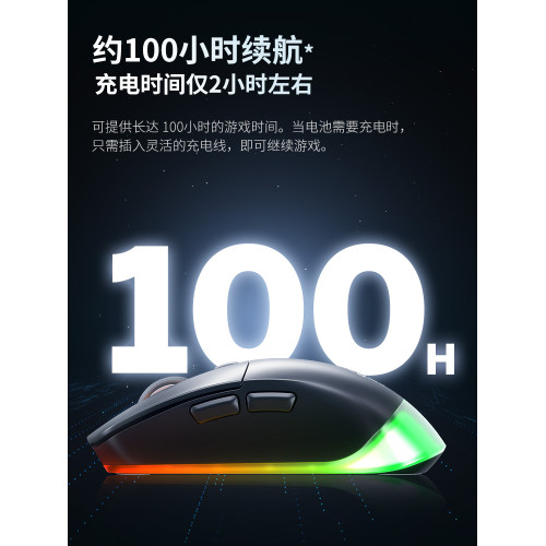 CHERRY櫻桃M50無線RGB滑鼠人體工學無線三模辦公遊戯電競滑鼠