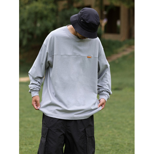 Quentin Marx男士360g重磅長袖衛衣寬松休閒套頭圓領打底衫潮流秋