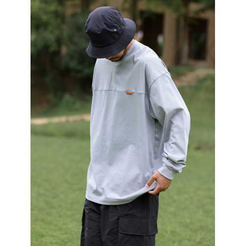 Quentin Marx男士360g重磅長袖衛衣寬松休閒套頭圓領打底衫潮流秋