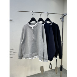 JIDERE韓系簡約太空棉半開衫假兩件長袖運動衛衣男春季百搭打底衫