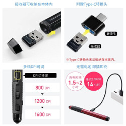 日本SANWA無線滑鼠藍牙3模充電typec筆型滑鼠辦公電腦手機通用