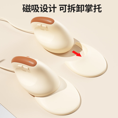 BOW 人體工學垂直滑鼠有線適用華爲小米筆電桌上型電腦靜音中小手