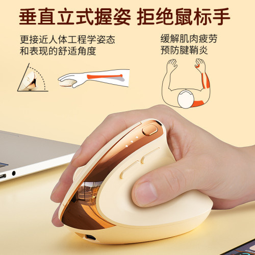 BOW優品 人體工學垂直立式無線滑鼠桌上型筆記型電腦通用辦公靜音
