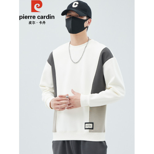 皮爾卡丹衛衣男款春秋季厚款圓領寬松百搭拼色加絨打底衫長袖上衣 皮爾卡丹衛衣男款春秋季厚款圓領寬松百搭拼色加絨打底衫長袖上衣