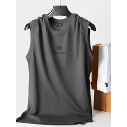 夏季新款男士絲光棉背心透氣親膚無袖打底衫吸汗速乾運動休閒上衣