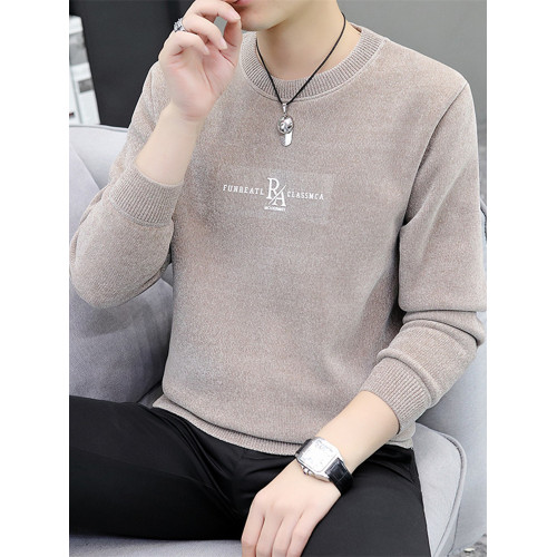 秋冬季新款毛衣男士內搭一體絨針織打底衫加絨加厚線衣保暖上衣服