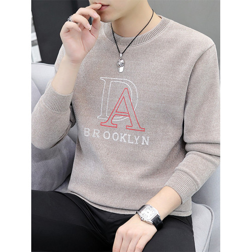 秋冬季新款毛衣男士內搭一體絨針織打底衫加絨加厚線衣保暖上衣服