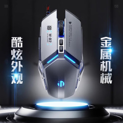 英菲克PW2有線遊戯滑鼠宏靜音電競筆記型電腦辦公桌上型家用網吧