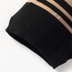 短袖圓領薄款羊毛衫男條紋時尚半袖打底衫男士針織毛衣秋冬季潮流