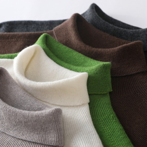 精紡細支100純羊毛高領針織打底衫女緊身顯瘦薄毛衣內搭氣質通勤