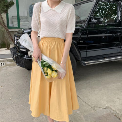 針織衫女2025夏季新款短袖鏤空小香風羊毛上衣寬松薄款打底衫外套