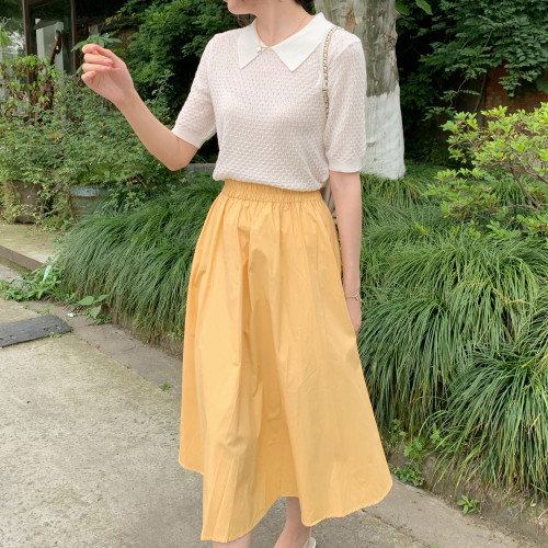針織衫女2025夏季新款短袖鏤空小香風羊毛上衣寬松薄款打底衫外套
