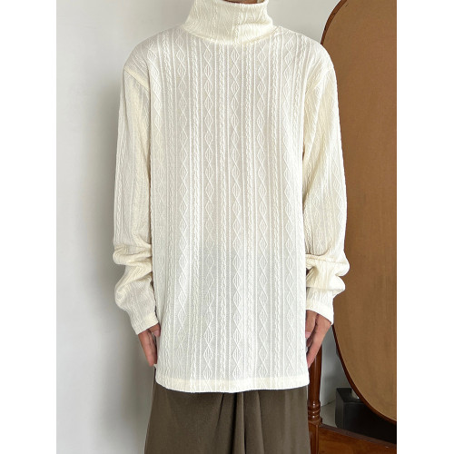 14GSL秋冬高級感復古高領針織衫慵懶長袖百搭套頭打底衫