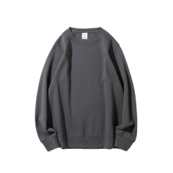 一家專門做T的店，長袖衛衣男士圓領純色純棉情侶男女寬松打底衫