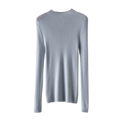 希區向簡約氛圍感基礎針織衫半高領內搭打底衫套頭針織上衣早春女