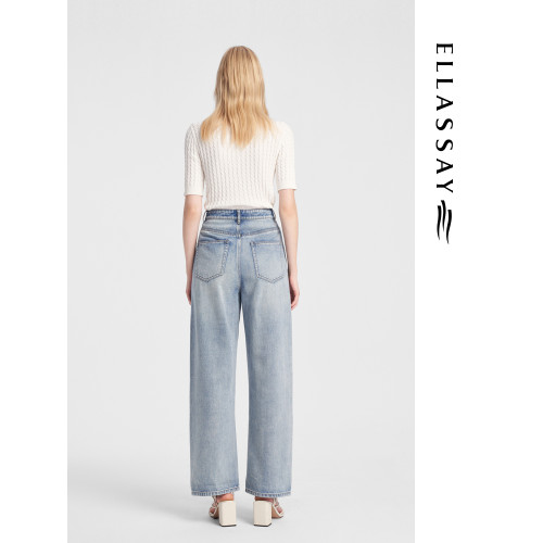 ELLASSAY歌力思春夏新款棉感莫代爾白色打底衫內搭上衣針織衫女