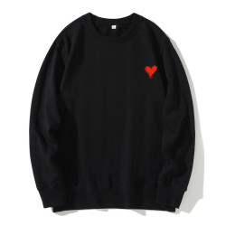 倉石一樹春秋冬季愛心圓領衛衣男2025新款純棉寬松加絨打底衫潮牌