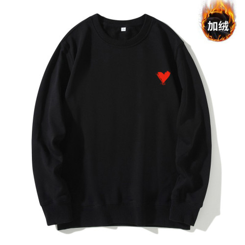 倉石一樹春秋冬季愛心圓領衛衣男2025新款純棉寬松加絨打底衫潮牌