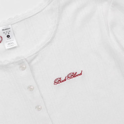 badblood圓領針織開衫女辣妹純欲蕾絲吊帶愛心刺綉長袖打底衫