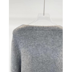 店艾諾絲羊毛針織衫打底衫女冬季2023年新品圓領設計感灰色毛衣