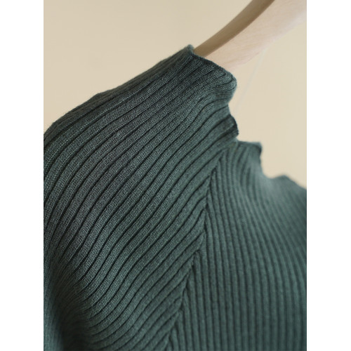 【一系列】2024秋設計感百搭甜美緊身顯瘦針織打底衫品牌折釦女裝