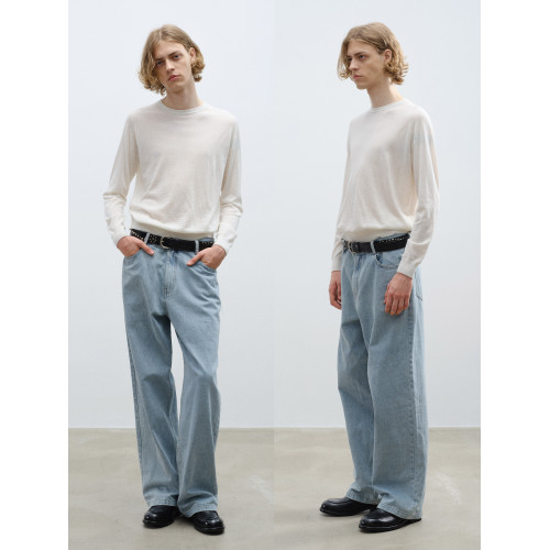 HUNTINGOLD高級山羊毛針織秋冬保暖長袖黑白灰純色打底衫1533